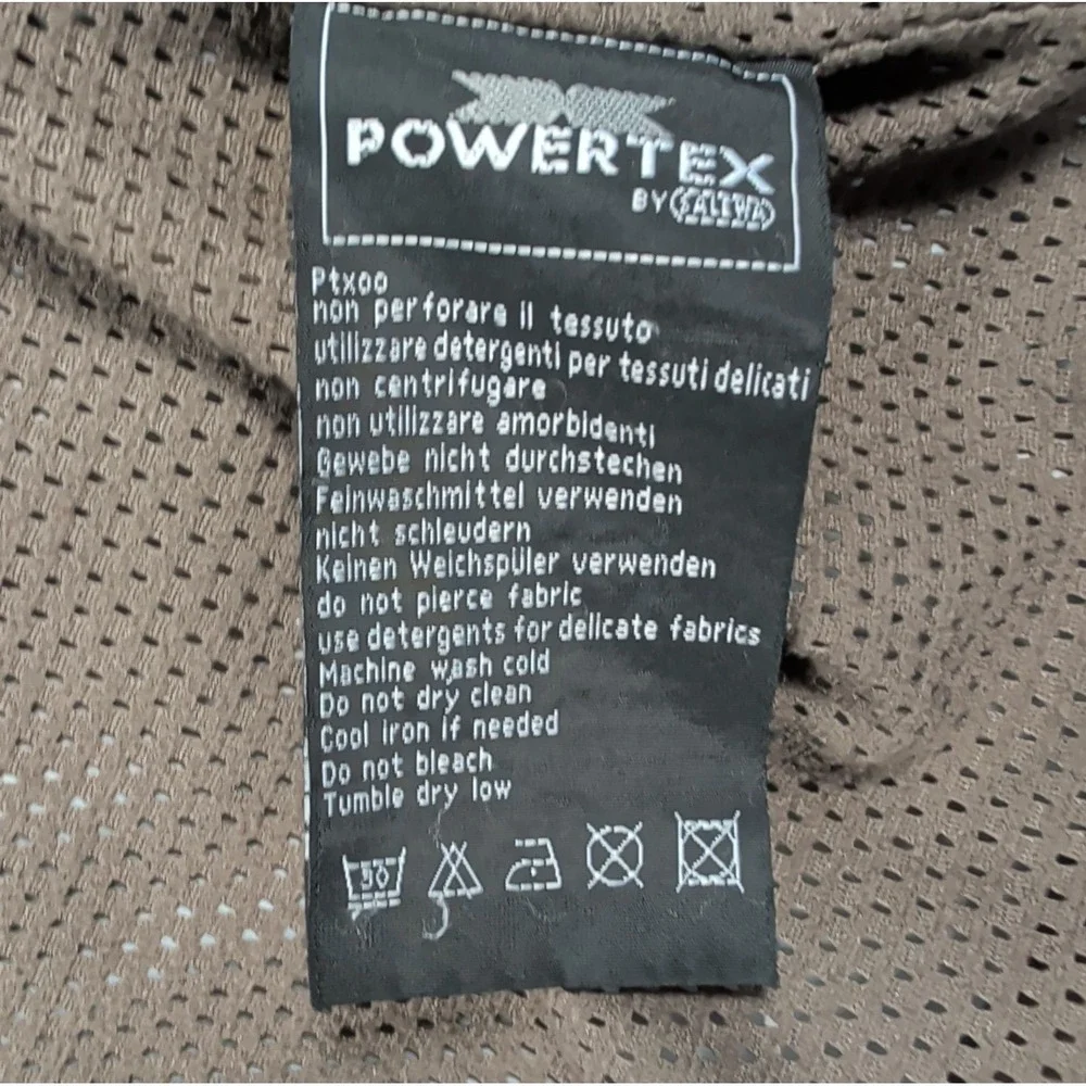 Vtg 90s Waterproof Jacket Mens Salewa Powertex Size XL Brown Full Zip Gorpcore